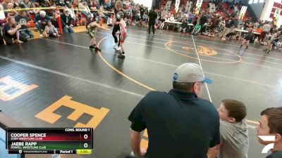 62 lbs Semifinal - JaeBe Rapp, Powell Wrestling Club vs Cooper Spence, Cody Wrestling Club