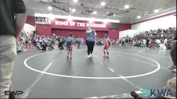 55 lbs Consolation - Nico Thompson, Ponca City Wildcat Wrestling vs Emmalyn Gibson, Wolfpak Wrestling