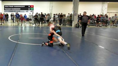 75 lbs Consi Of 16 #2 - Cole Train Vanderwerff, WI vs Teagan VanBebber, CA