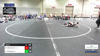 74 lbs Rr Rnd 5 - Mason Welmerink, Michigan Premier WC - (A) vs Karson Ellenberg, Big Game Wrestling Club