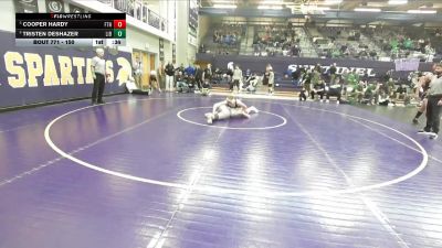 150 lbs Cons. Round 5 - Cooper Hardy, Frenchtown vs Tristen DeShazer, Libby