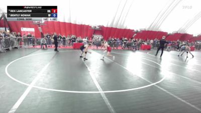 120 lbs Cons. Semi - Rex Lancaster, Holmen vs Bently Nowak, Wrestling Factory