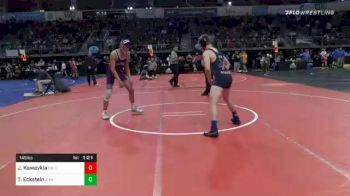 145 lbs Quarterfinal - Jason Kawaykla, Chickasha Youth Wrestling vs Treston Eckstein, X-factor