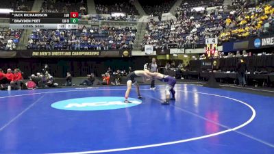 165 lbs Cons. Semi - Jack Richardson, JWU (Providence) vs Brayden Peet, Wis.-Whitewater