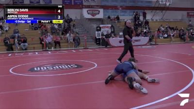 145 lbs Semifinal - Berlyn Davis, Westcliff vs Aspen Dodge, University Of Providence