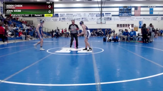 144 lbs Cons. Round 2 - John Webb, Vinita vs Aiden Cheek, Mannford