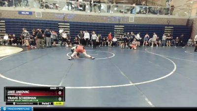 170 lbs Cons. Semi - Jake Jakovac, Homedale WC vs Travis Schierman, Silver Valley Wrestling Club