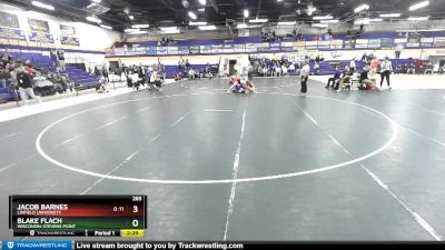 285 lbs Cons. Round 4 - Jacob Barnes, Linfield University vs Blake Flach, Wisconsin-Stevens Point