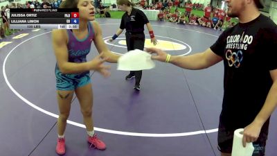 130 lbs Julissa Ortiz, Pennsylvania Blue vs Lilliana Limon, Colorado
