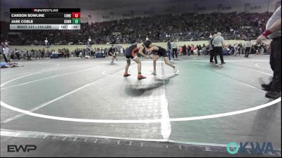 110 lbs 5th Place - Carson Bowline, Coweta Tiger Wrestling vs Jase Coble, Cowboy Wrestling Club