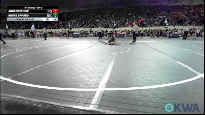 92 lbs Consi Of 8 #2 - Andrew Ridge, Sperry Wrestling Club vs Kruse Sparks, Tonkawa Takedown Club