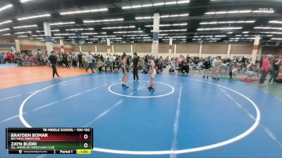 100-102 lbs Round 3 - Brayden Bomar, Rio Vista Wrestling vs Zayn Budri, All American Wrestling Club