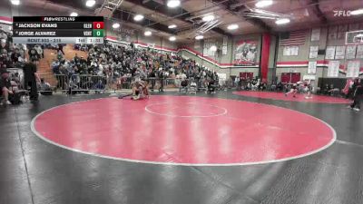 215 lbs Quarterfinal - Jackson Evans, Glendora vs Jorge Alvarez, Ventura