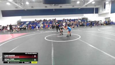 59 lbs 1st Place Match - Noah Choi, RBWC (Rancho Bernardo) vs Liam Baker, Savage House Wrestling