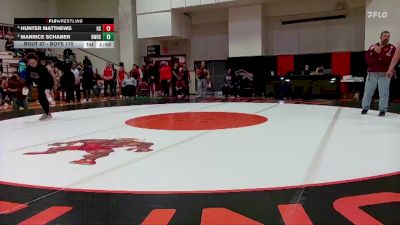 Boys 175 lbs Quarterfinal - Marrice Schaber, Doniphan West vs Hunter Matthews, Herington