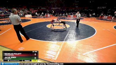 2A 106 lbs Cons. Round 3 - Nicholas Pollett, Streator (Twp.) vs Jacob Sebek, Oak Forest