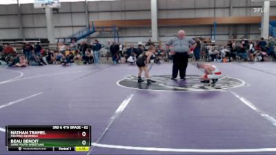 62 lbs Round 3 - Nathan Tramel, Fighting Squirrels vs Beau Benoit, Lions Youth Wrestling