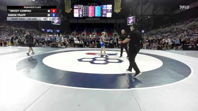 100 lbs Champ. Rd Of 128 - Brody Compau, MI vs Simon Trapp, ND