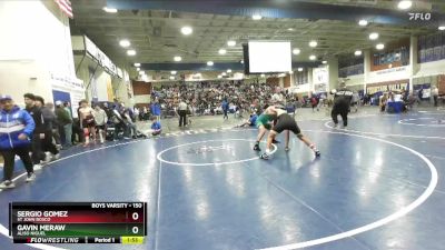 150 lbs Champ. Round 2 - Gavin Meraw, Aliso Niguel vs Sergio Gomez, St John Bosco