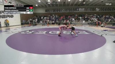 105-110 lbs Round 2 - Tregon Apodaca, Burns Junior High vs Tyke Coffman, Lusk