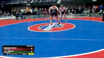 6A-215 lbs Semifinal - Weston Bryan, Lee County vs Sky Niblett, Gainesville