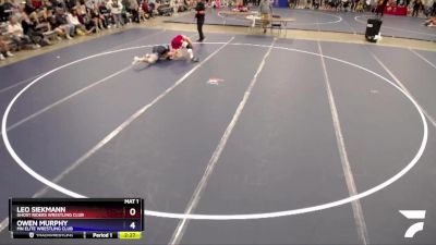 182 lbs Quarterfinal - Leo Siekmann, Ghost Riders Wrestling Club vs Owen Murphy, MN Elite Wrestling Club