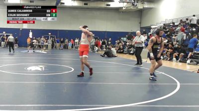 157 lbs Consi Of 8 #1 - James Calabrese, Bridgewater vs Colin Sevigney, Southern Maine