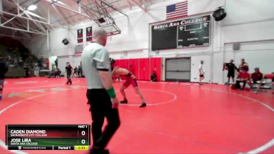 157 lbs Cons. Round 3 - Caden Diamond, Sacramento City College vs Jose Lira, Santa Ana College