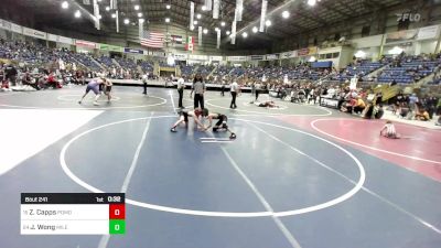 90 lbs Consi Of 8 #2 - Zavin Capps, Pomona Elite vs Jos Wong, Mile High Wrestling