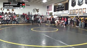 144 lbs 1st Place Match - Sawyer Krall, Wapsie Valley vs Chance Christensen, Riceville
