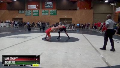 174 lbs Cons. Round 2 - Luke Peasley, Skyline College vs DJ Weimer, Palomar College