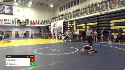 75 lbs Consi Of 8 #2 - Thomas Depratti, KT Kidz vs Mav Adkins, Saegertown