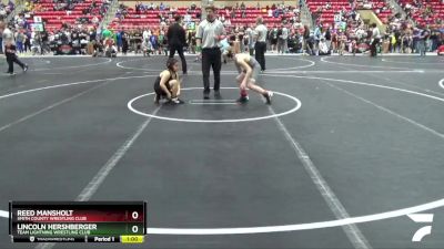 95-100 lbs Round 2 - Reed Mansholt, Smith County Wrestling Club vs Lincoln Hershberger, Team Lightning Wrestling Club
