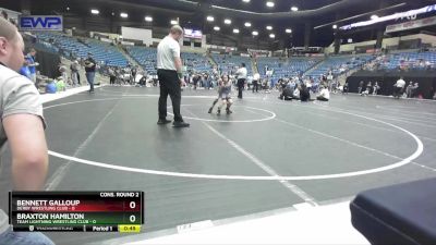 55 lbs Cons. Round 2 - Bennett Galloup, Derby Wrestling Club vs Braxton Hamilton, Team Lightning Wrestling Club