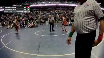 2A 138 lbs Quarterfinal - Elijah Horton, John M. Morehead High School vs Dylan Belmont, Monroe