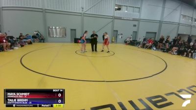 180 lbs Placement Matches (8 Team) - Maya Schmidt, Minnesota Red vs Tailie Brehm, South Dakota Blue
