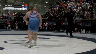 125 kg 7th Place Match - Koy Hopke, Minnesota - RTC vs Jordan Wood, Lehigh Valley Wrestling RTC