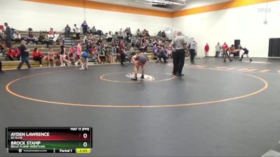 J-9 lbs Semifinal - Ayden Lawrence, DC Elite vs Brock Stamp, Belle Plaine Wrestling