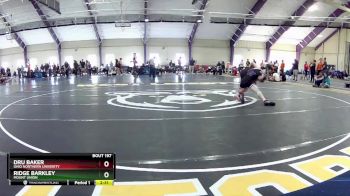 141 lbs Cons. Round 4 - Dru Baker, Ohio Northern Univerity vs Ridge Barkley, Mount Union