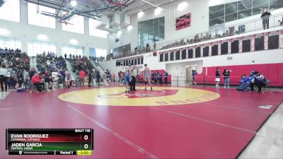 157 lbs Champ. Round 1 - Jaden Garcia, Central Union vs Evan Rodriguez, Cathedral Catholic