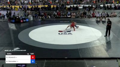 150 lbs Cons 64 #2 - Aaron Howard, WI vs Ayden Gonzales, CA