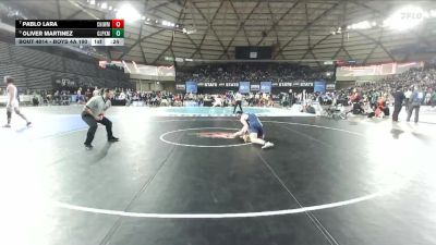 Boys 4A 190 lbs 7th Place Match - Pablo Lara, Chiawana vs Oliver Martinez, Glacier Peak