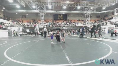 45 lbs Consolation - Kas Hartfield, Standfast vs Logan Fabela, Chickasha Youth Wrestling