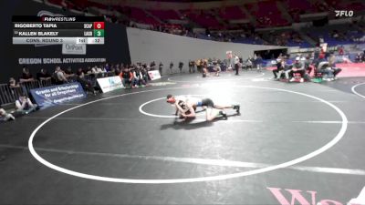 4A Boys 113 lbs Cons. Round 3 - Kallen Blakely, La Grande Boys vs Rigoberto Tapia, Scappoose Boys