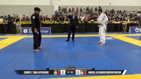 Manuel Alejandro Moreno Macias vs Johnny J. Tama Apolinario 2026 World Master IBJJF Jiu-Jitsu Championship