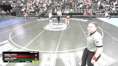 4A 155 lbs Cons. Round 3 - Rhees Hatch, Bear River vs Sadie Olson, Green Canyon