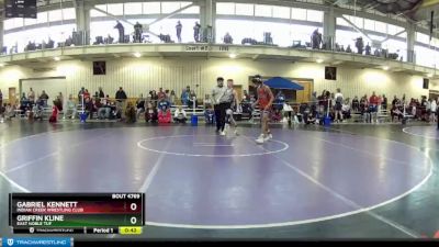 97 lbs Cons. Round 5 - Griffin Kline, East Noble TUF vs Gabriel Kennett, Indian Creek Wrestling Club