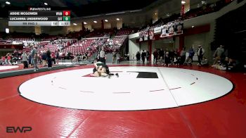 135 lbs Rr Rnd 3 - Addie McGowen, Wyandotte HS Girls vs Lucianna Underwood, Catoosa High School Girls