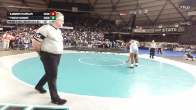 Boys 2A 285 lbs Semifinal - Yusuf Donzo, Chief Sealth vs Landon Hamblin, Aberdeen