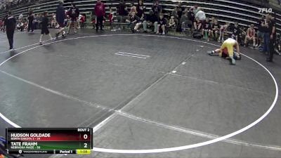 130 lbs Quarterfinals (8 Team) - Tate Frahm, Nebraska Maize vs Hudson Goldade, North Dakota 2